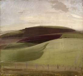 On the Downs (Krajobraz Wiltshire) 1924 (olej na płótnie)