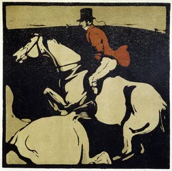 Jazda konna: Człowiek na koniu - William Nicholson (1872-1949)
