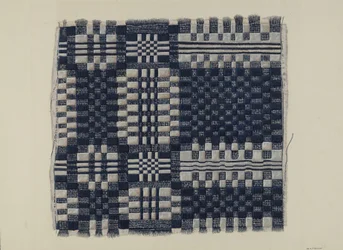 Niebiesko-biały samodział, ok. 1930 1937.