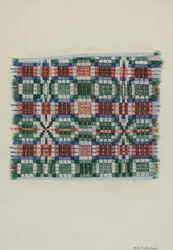 Ręcznie tkana narzuta, ok. 1900 r. 1937.