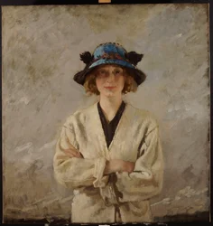 Dziewczyna w niebieskim kapeluszu, 1912