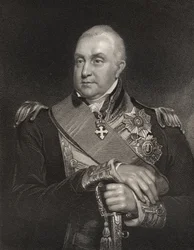 Admirał Edward Pellew, sztychowany przez Williama Holly