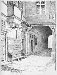 Wejście do Oddziału Mówców w postaci przed pożarem, ok. 1897 r.