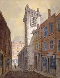 Kościół St George Botolph Lane od George Lane, City of London, c1813