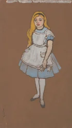 Alicja (projekt kostiumów do filmu Alicja w Krainie Czarów, 1915)