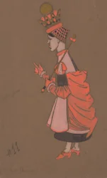 Czerwona królowa (kostiumy do filmu Alicja w Krainie Czarów) 1915)