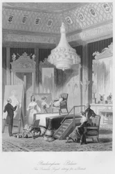 Pałac Buckingham. Księżniczka królewska siedząca do portretu, c1841