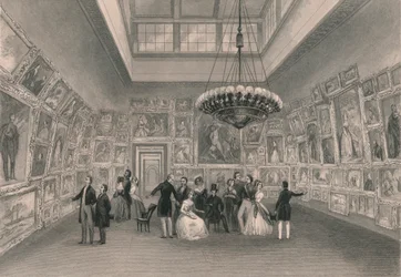 Wystawa Akademii Królewskiej. - Widok prywatny, c1844.