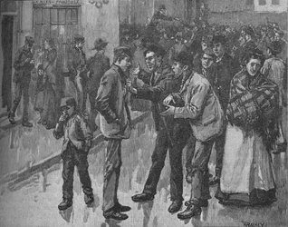 Scena podczas strajku Prestona, ok. 1890 r.