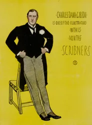 Charles. Dana. Gibson./Jest. jednym. z. ilustratorów. ilustratorów. w. tym. Month