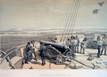 Widok Sewastopola od strony morza, 1855.