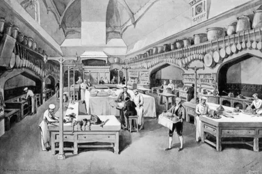 Kuchnia zamku Windsor na Boże Narodzenie, 1894 r.