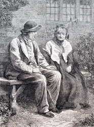 Starsza para. Williama Smalla (1843-1929), angielskiego ilustratora. 1880 (grawerowanie)
