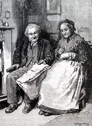 Starsza para. Williama Smalla (1843-1929), angielskiego ilustratora. 1880 (grawerowanie)
