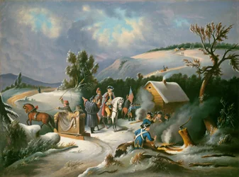 Waszyngton w Valley Forge, połowa XIX wieku (olej na płótnie)