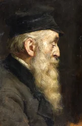 Portret starca (olej na płótnie)