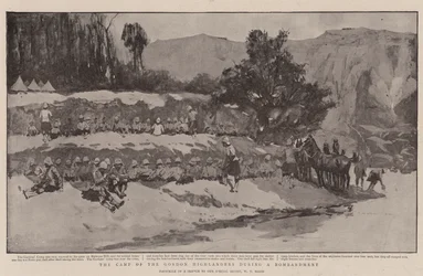 Obóz Gordon Highlanders podczas bombardowania