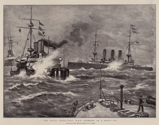 Manewry morskie, HMS Benbow na ciężkim morzu