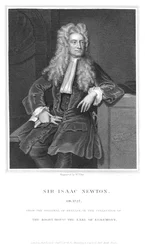 Isaac Newton, angielski matematyk i fizyk, 1836