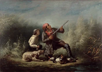 Na skrzydle, ok. 1850 (olej na płótnie)
