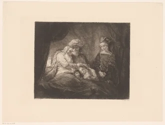 Jakub błogosławi Efraima i Manassesa