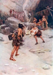 Człowiek prehistoryczny, z History of the Nations Hutchinsona, opublikowano w 1915 roku