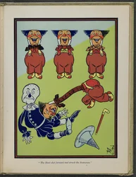 Ilustracja z książki "Cudowny Czarnoksiężnik z Krainy Oz" autorstwa Lymana Franka Bauma