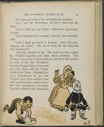 Ilustracja z książki "Cudowny Czarnoksiężnik z Krainy Oz" autorstwa Lymana Franka Bauma