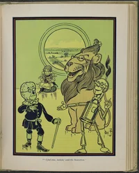 Ilustracja z książki "Cudowny Czarnoksiężnik z Krainy Oz" autorstwa Lymana Franka Bauma
