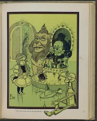 Ilustracja z książki "Cudowny Czarnoksiężnik z Krainy Oz" autorstwa Lymana Franka Bauma