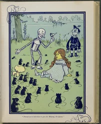 "Pozwólcie, że przedstawię wam Jej Wysokość Królową", ilustracja z książki "Cudowny Czarnoksiężnik z Krainy Oz" autorstwa Lymana Franka Bauma.