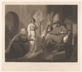 Publiczność z kardynałem Kardynał Dobroczynny / Kardynał Le bienfaisant (tytuł na obiekcie)