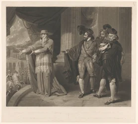 Kardinaal Francisco Jiménez de Cisneros en Spaanse edellieden Kardynał Ximenes odpowiada Wielkom Hiszpanii, którzy kwestionowali jego autorytet