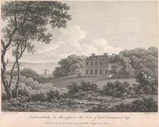Cadland Park, w Hampshire, siedziba Roberta Drummonda, Esquire (opublikowane przez W. Watts); strona 56 (tom pierwszy)