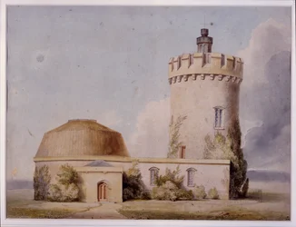 Obserwatorium i proponowane dodatki, ok. 1830 (akwarela na karcie)