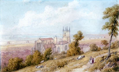 „Hythe Church and Martello Tower”, XIX wiek.