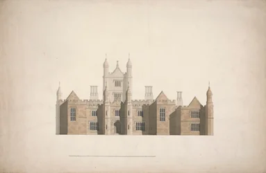 Elewacja proponowanego projektu dla Cambridge Colleges