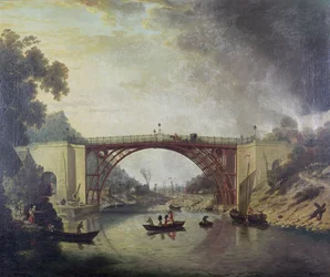 Żeliwny most w pobliżu Coalbrookdale, ok. 1780