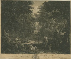 Shugborough - Scena leśna: grawerowanie i [?połowa końca XVII wieku]