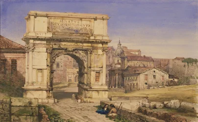 Łuk Tytusa, Rzym (akwarela na papierze)