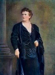 Wilson Barrett 1846-1904, angielski aktor, kierownik teatru i dramaturg, 1899-1900.