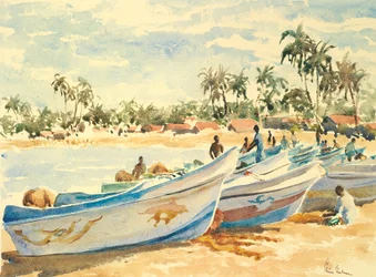 717 Łodzie rybackie na plaży