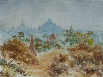 927 Wschód słońca w Bagan