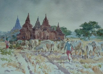 928 Bagan, wypas do domu