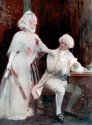 Winifred Emery i Cyril Maud w Szkole skandalu, c1902.