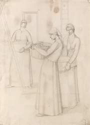 Studium „Projekt do dekoracji ścian”, ok. 1918 (ołówek na papierze)