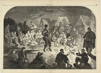 Pożar na biwaku nad Potomakiem