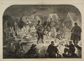 A Bivouac Fire on the Potomac, z Harper