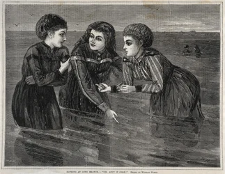 Kąpiel w Long Branch, - Och, nie jest zimno!, 1871.