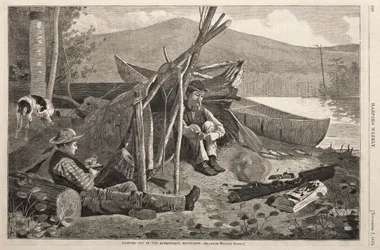 Kemping w górach Adirondack, 1874.